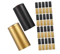 iplusmile 400 pièces Capsules Thermorétractables PVC Noir Or pour Bouchons de Bouteilles Étanchéité Rapide et Protection Compatibles Vin Whisky et Sauces Maison