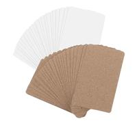 iplusmile 400 Pièces Lot de Cartes Vierges Carton Kraft et Blanc pour DIY Graffiti Cartes Polyvalentes pour Messages Invitations Enseignement et Activités Familiales