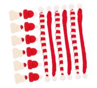 iplusmile 40Pcs Déguisement De Noël Mini Chapeau Et Mini Écharpe Tricoté Poupée Chapeau Tricoté Poupée Tenue Écharpe De Noël pour Vêtements D & #39; Hiver