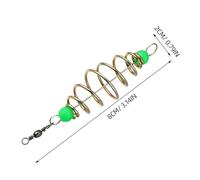 iplusmile 45 Pièces Spring Bait Cage with Glow Beads Olive Shape Fishing Feeder Basket Holder for Carp and Coarse Fishing Metal Trap Accessory Kit