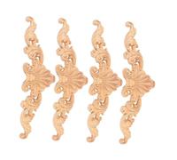 iplusmile 4pièces Appliques De Lit Sculptées Bois Décor Pour Portes De Lit Armoires Décoration Intérieur Vintage