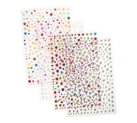 iplusmile 4pièces Autocollants Visage Strass Perles Décoratives Imperméables Stickers Yeux Cheveux Ongles pour Maquillage