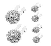 iplusmile 4pièces Couvre-boutons Pailletés Clips Décoratifs Amovibles Ornements pour Manchettes de Chemise Accessoires à Clipser pour Vêtements Féminins
