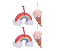 iplusmile 4pièces Éponge de Douche Forme de Glace Lot de Éponges de Bain Loofah Exfoliante pour Corps Design Dessin Animé Sèchage Rapide Nettoyage Délicat