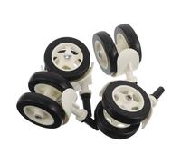 iplusmile 4pièces Roulettes Pivotantes Silencieuses pour Trotteur Garçon Fille Roues Doubles de Rechange Plastique Accessoires pour Apprendre à Marcher Douceur