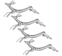iplusmile 4pièces Support à Couverts Argenté Alliage Porte Fourchettes Cuillères et Baguettes Stable pour Rangement et Décoration de Table