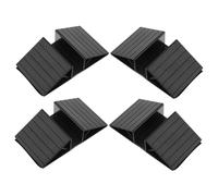iplusmile 4pièces Support pour Barrière Animalière Stabilisateur Triangulaire Autoportant pour Clôture De Sécurité Plastique Accessoires pour Portes Et Escaliers Noir