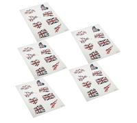iplusmile 5 ensembles Autocollants Temporaires de Visage Portables et Délicats pour Supporters de Football Stickers Drapeau National Royaume-uni Décoration Faciale Éphémère