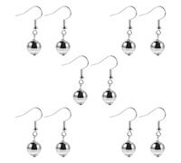 iplusmile 5 Paires de Boucles D’Oreilles Disco Années 70 Pendantes en Métal Argenté Boules à Facettes Brillantes Bijoux Fantaisie pour Femmes et Adolescentes Accessoires Légers pour