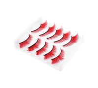 iplusmile 5 Paires Faux Cils Manga Colorés Légers et Réutilisables pour Maquillage Cosplay Halloween Fête Scène Extensions de Cils Beauté