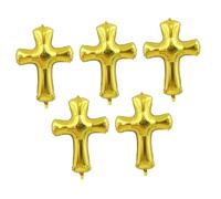 iplusmile 5 Pièces Ballons Croisés Aluminium pour Baptême Shower Décoration de Colorée