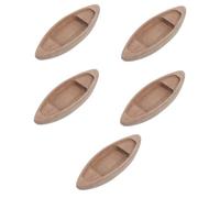 iplusmile 5 Pièces Bateau en Bois Poisson Artisanat Souper Pendaison Décor Côtier Bleu avec Modèle De Bateau Miniature Nautique Enfants Flottant Modèle De Voile Light Brown