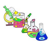 iplusmile 5 pièces Broche Émail Ensemble Scientifique Épingle pour Sacs à Dos Accessoires Mode pour Enseignants et Amateurs Alliage Léger et Confortable