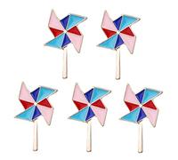 iplusmile 5 pièces Broche Fantaisie Forme de Moulin à Vent Accessoires Créatifs Unisexes Badge Coloré pour Décoration de Vêtements Épingle Mode pour Femmes et Hommes