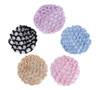 iplusmile 5 pièces Filets Fins Cheveux Élastiques Crochetés Main Filet Chignon Danse Mixtes Maïs Jaune Rose Bleu Pratique et Attrayant pour Performance