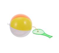 iplusmile 5 Pièces Jeu de Raquettes Gonflables pour Garçon Fille avec Balles Rebondissantes PVC Jouets pour Plage et Piscine Kit Sportif Sécurisé pour Tout-Petits et Activités Extérieures