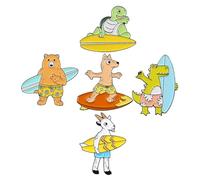 iplusmile 5 pièces Lot de Broches Animaux Cartoon Colorées Alliage Épingles Légères et Durables pour Sacs Vêtements et Chapeaux Accessoire Mode Mixte pour Femmes