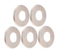 iplusmile 5 Pièces Lot de Caches Tuyaux Muraux Dorés Ronds pour Salle de Bain Plaques Descutcheon Décoratives pour Trous Électriques Climatisation et Plomberie Protection Poussière Facile à
