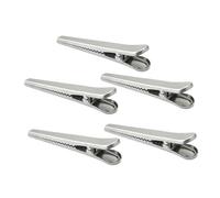 iplusmile 5 pièces Lot de Pinces Crocodile Inox Robustes pour Fermeture Sachet Alimentaire Clips Polyvalents pour Snacks Documents et Organisation Bureau