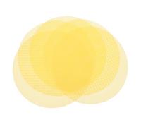 iplusmile 5 pièces Lot de Tapis Vapeur Ronds Silicone Jaune Tapis Antiadhésif Réutilisable pour Cuisson Vapeur de Buns Riz et Dim Sum Pliables et Faciles à Ranger