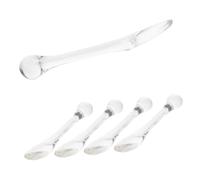 iplusmile 5 Pièces Mini Cuillères Compactes pour Crème Contour des Yeux Lot de Applicateurs Portables pour Massage Oculaire des Poches et Fatigue Outil Pratique Transparent pour Visage