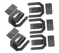 iplusmile 5 Pièces Porte-Pantoufles Support de sèche-Cheveux Sangle de Support pour sèche-Cheveux Porte- adhésif Support de Rangement Salle de Bain Acier Carbone Gris