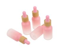 iplusmile 5 pièces Set de Flacons Pipette Verre Dépoli Bouteilles Cosmétiques Vides pour Huiles Essentielles Distribution Précise Durables et Antidérapants pour Voyages et Soins