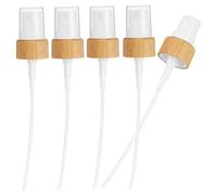 iplusmile 5 pièces Spray Bottle Pump Heads With Bamboo Finish Secure Nozzles Fit For Perfume And Cosmetic Containers Fine Mist Sprayer Replacement