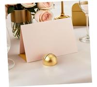iplusmile 5 Pièces Supports Numéro de Table Ronds Dorés avec Socle Porte-cartes Élégant pour Mariage Réception Anniversaire et Décoration de Centre de Table