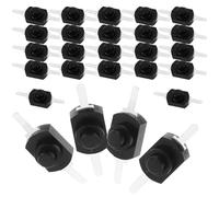 iplusmile 50 Mini Boutons Poussoirs Étanches Noirs en Abs et Métal, Interrupteurs à Bascule Marche/arrêt, 2 Broches, Pack de 50 pour Circuits Automatiques et Projets Électroniques DIY