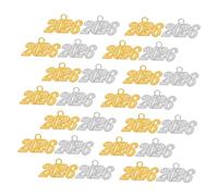 iplusmile 50 Pièces Breloques Graduation Charmes Capuchon Diplôme Grandes Breloques Doré Argenté Pour Bracelets Colliers Boucles Oreilles Accessoires DIY