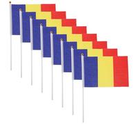 iplusmile 50 Pièces Chemin De Table à Manivelle Petit Drapeau Main Agitant Des Drapeaux Drapeau Décorations De Fête Drapeaux Miniatures Mini-drapeaux De Pays Plastique