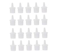 iplusmile 50 Pièces Embouts de Flacon de Colle Plastique Blanc pour Extension de Cils, Bouchon Solide Améliorant L'efficacité, Salon de Beauté ou Usage Personnel