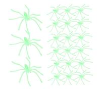 iplusmile 50 pièces Halloween Decorations Glow in The Dark Small Spiders Fake Scary Spider Props for Indoor and Outdoor Party Décor