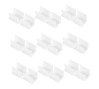 iplusmile 50 pièces Lot de Pinces Autocollantes pour Stylo Blanc Support Pratique et Compact pour Bureau Tableau Blanc Organisateur de Marqueurs Clip Adhésif Polyvalent pour Maison et École