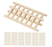 iplusmile 50 Pièces Mini Escalier Bois Échelle Miniature DIY pour Maison de Poupée Accessoire de Jardin de Fée Escalier Miniature pour Décor Paysage et Artisanat