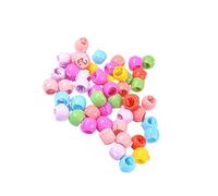 iplusmile 50 pièces Mini Pinces à Cheveux Rondes Colorées pour Filles Garçon Fille et Épingles Légères Plastique Design Boucle Dérapant Assortiment Aléatoire Couleur Couleur Aléatoire