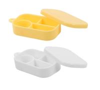 iplusmile 50 Pièces Miniature Multi Compartment Snack Boxes Lightweight Realistic Simulated Mini Meal Containers for Dollhouse Pretend Play and DIY Crafting