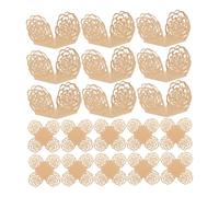 iplusmile 50 pièces Party Tray With Hollow Rose Design Wedding Candy Packaging Wrappers Candy Packing Cups For Caramels And Chocolates Elegant Dessert Table Decoration