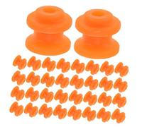 iplusmile 50 pièces Poulie Plastique à Simple Rainure Mini Roue pour Modèle de Construction de Système de Courroie Accessoires DIY pour Moteur et Couleur Orange
