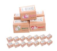 iplusmile 50 Pièces Scale Dollhouse Shipping Boxes with Artistic Design for Small Business and Creative Present Wrapping