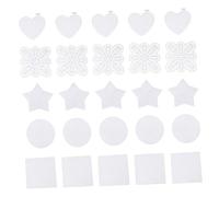 iplusmile 50 pièces Toile Plastique Maille pour Broderie DIY Plastique PE et Facile à Découper Formes Cœur Carré Pentagramme Rond pour Tricot Crochet et Couture