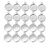 iplusmile 50pièces Plateaux à Pendentifs Uniques Acier avec Support pour Pierres Précieuses à Personnaliser Soi-même