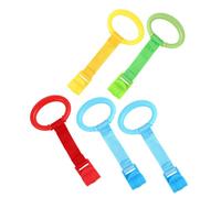iplusmile 5Pièces Anneaux de Traction pour Garçon Fille Apprentissage de Anneaux de Soutien pour Berceau Aide Délicates Bords Lisses Arrondis
