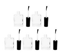 iplusmile 5Pièces Flacon de Vernis à Ongles Vide Lot de Bouteilles Transparentes avec Pinceau Intégré pour DIY et Recharges Aux Fuites et Durable