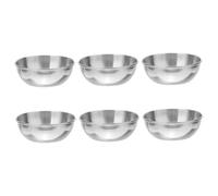 iplusmile 6 pièces Assiettes Rondes Acier Inoxydable pour Sauce Soja et Condiments Bols à Tremper Adaptés Maison et Restauration Design Simple pour Apéritifs et Petites Portions