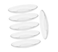 iplusmile 6 Pièces Assiettes Verre Transparentes Sous Tasses Trace Décoratives pour Thé et Dessert Pratique pour Table à Manger