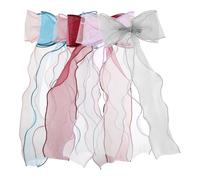 iplusmile 6 pièces Barrettes Cheveux Nœud Organza Léger avec Rubans pour Filles et Femmes Accessoires Princesse Style Licorne Fée Sirène