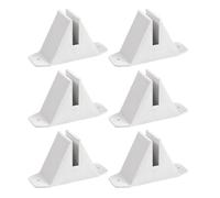 iplusmile 6 Pièces Base de Poteau de Clôture en Plastique Blanche | Installation Simple, Design Multifonction Peu Encombrant, pour Panneau Chien et Clôtures Jardin, Usage Stable