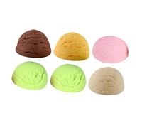 iplusmile 6 pièces Boules de Glace Artificielles Modèles Simulés de Desserts pour Vitrines et Photographies